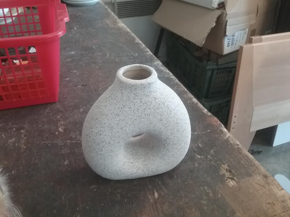 VASE GALET BLANC