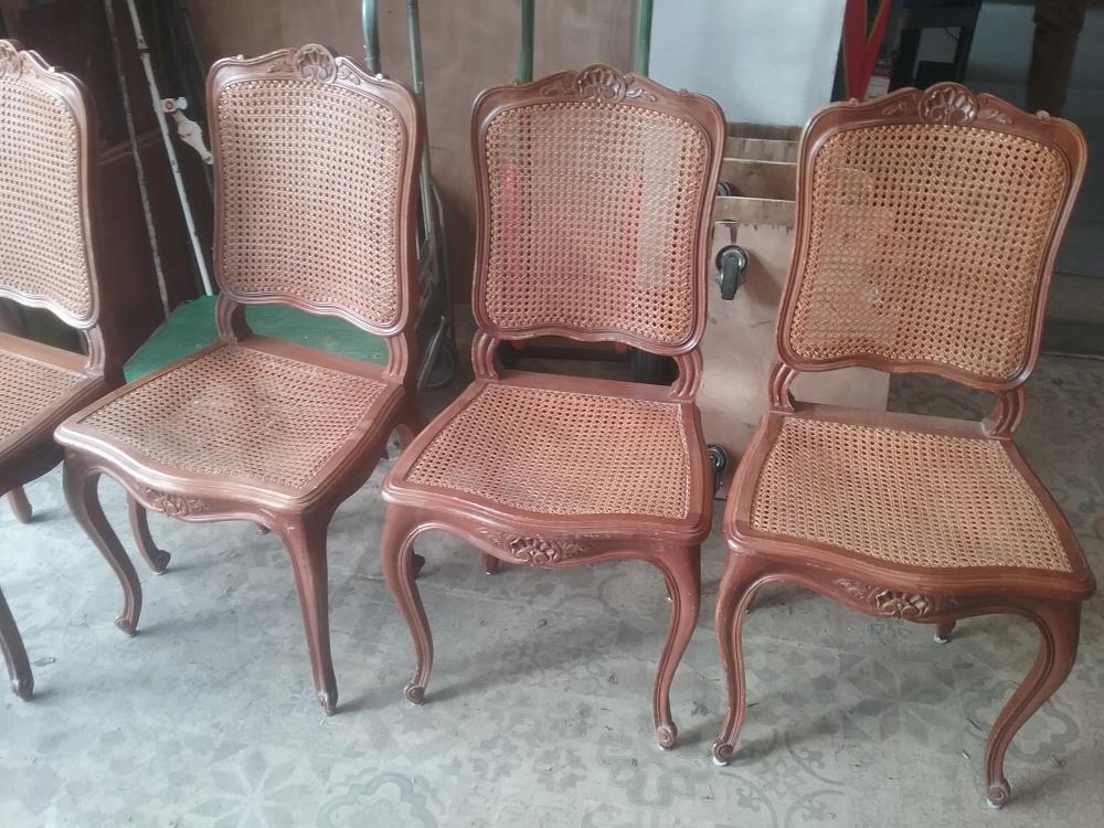 4 CHAISES CANNEES 