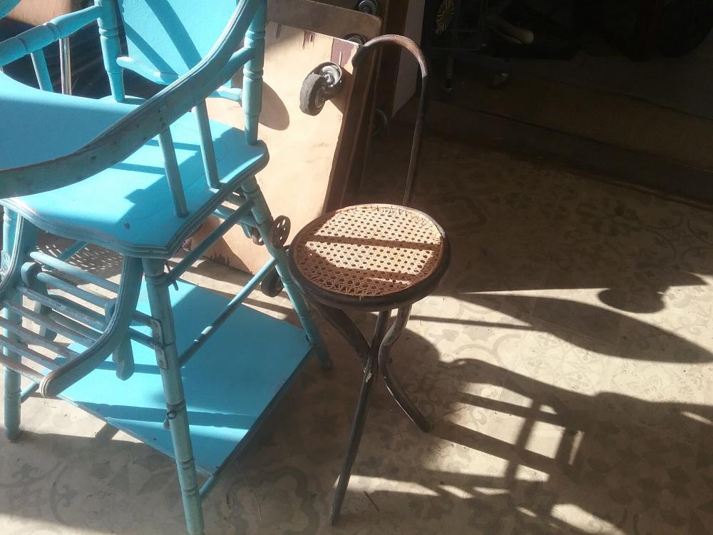 CANNE CHAISE PLIANTE CANNEE ANCIENNE 