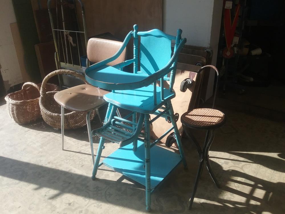 CHAISE BEBE BLEU MODULABLE 