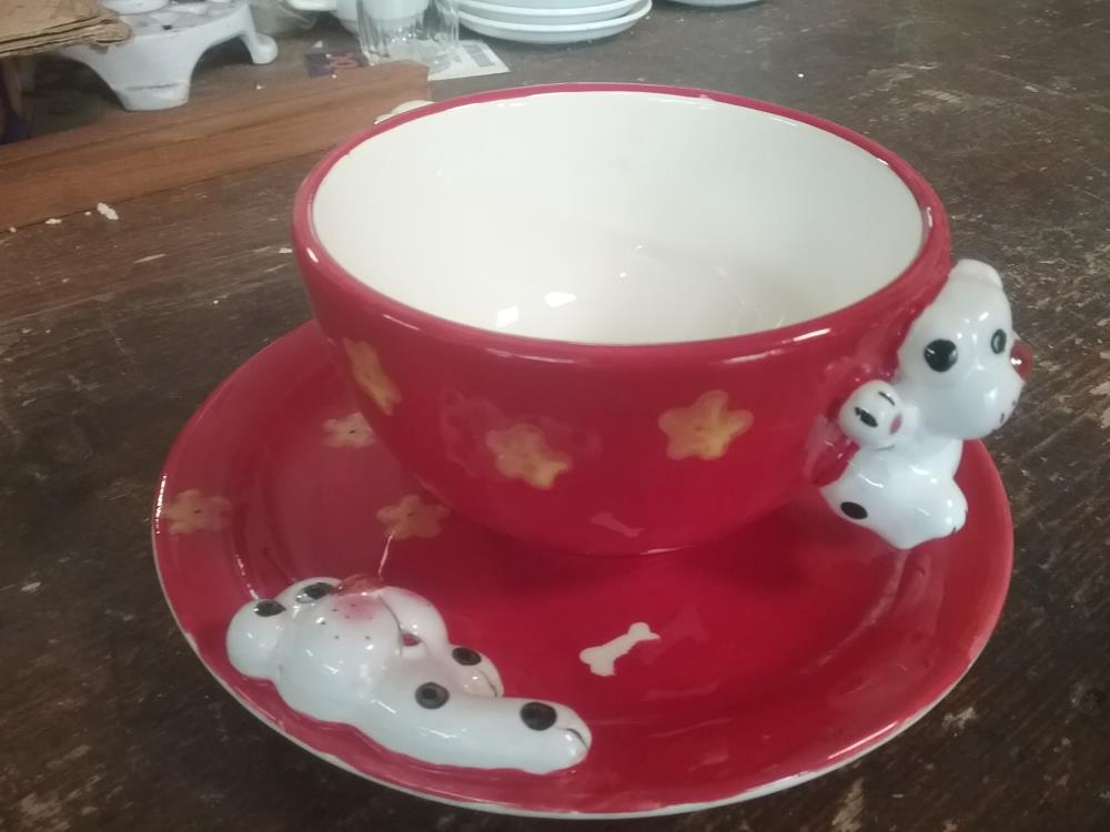 BOL ET ASSIETTE CHIEN 