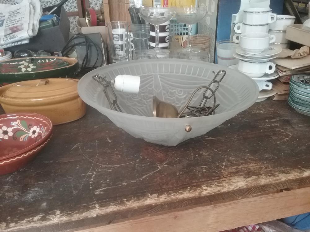 LUSTRE VERRE VINTAGE 