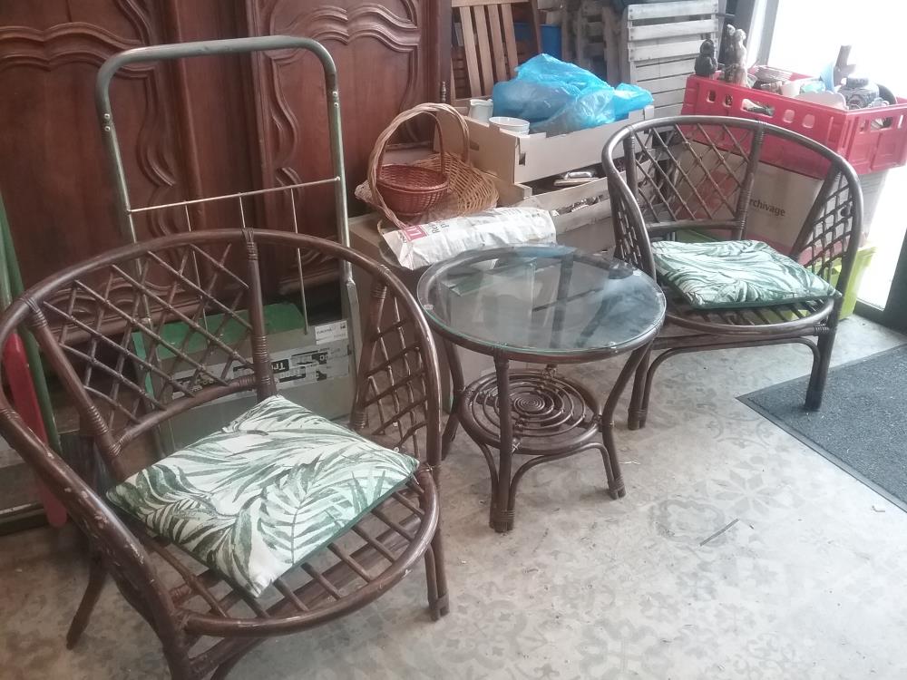 PETIT SALON ROTIN 3 PIECES 