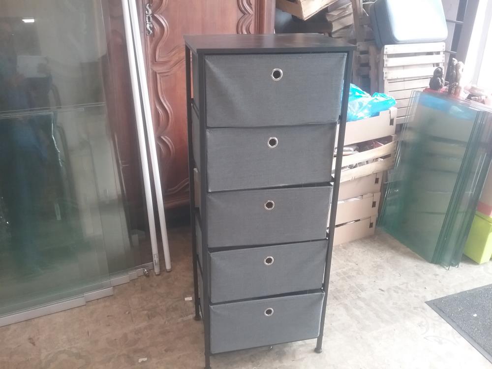 MEUBLE 5 TIROIRS TISSUS