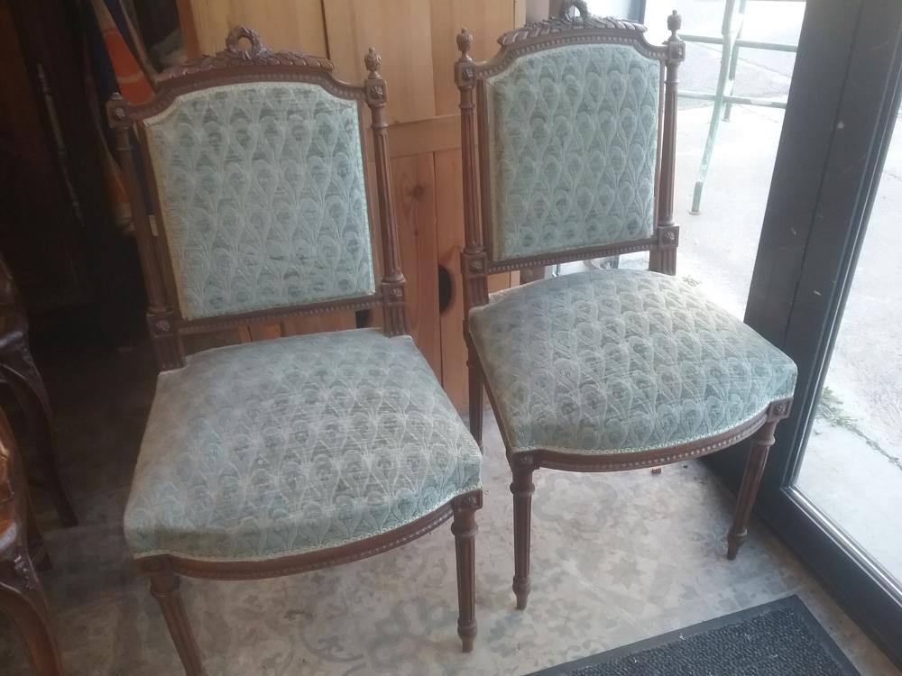 PAIRE DE CHAISES LXVI BLEUES 