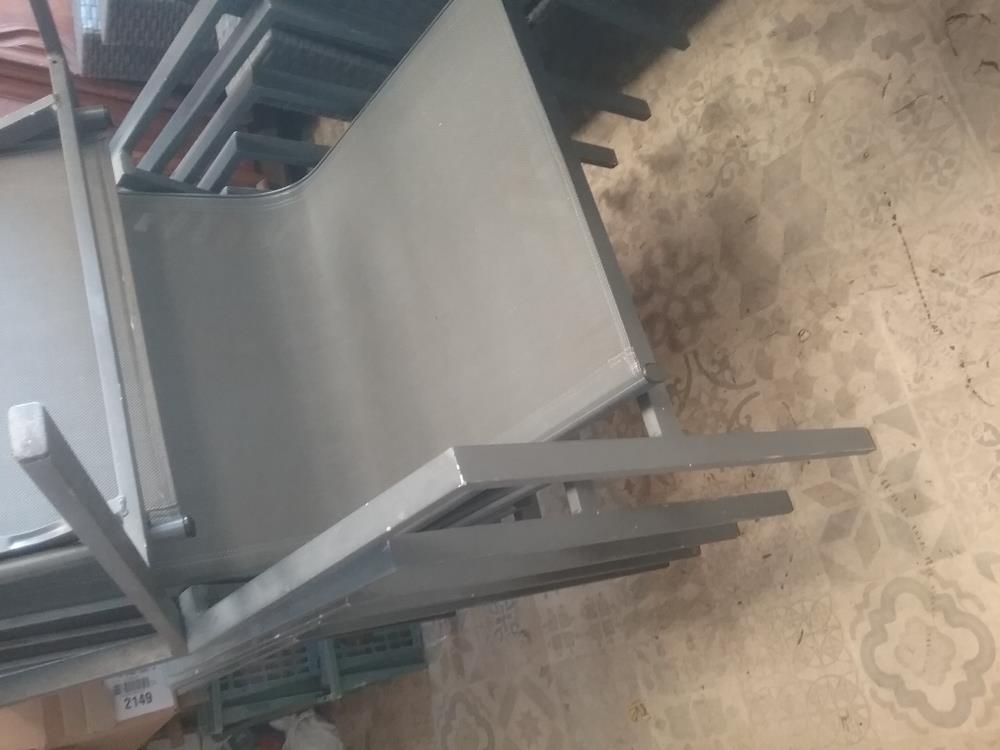 6 CHAISES JARDIN ALU