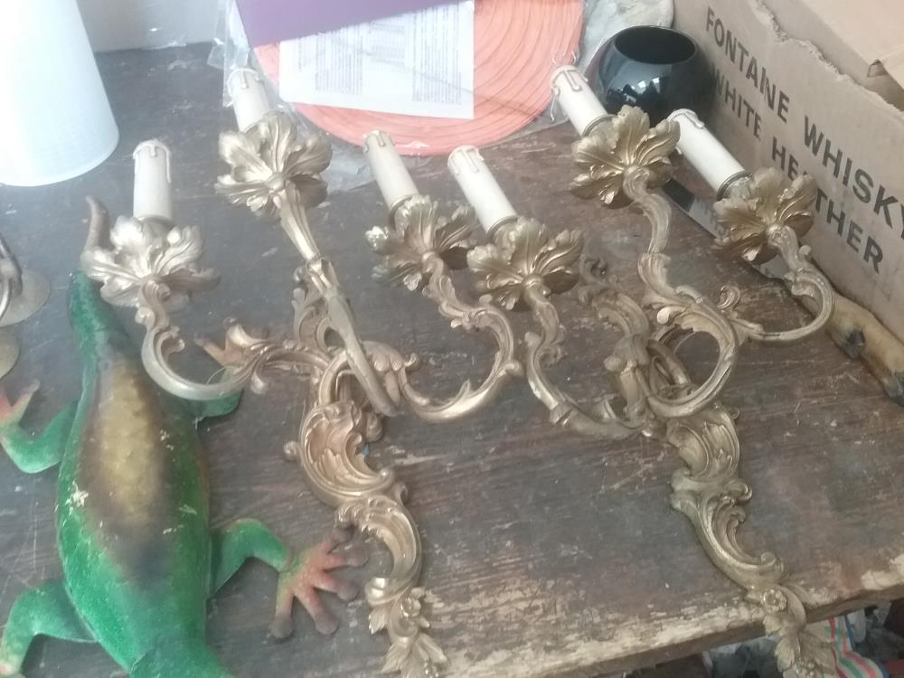 PAIRE DAPPLIQUE TRIPLE BRONZE