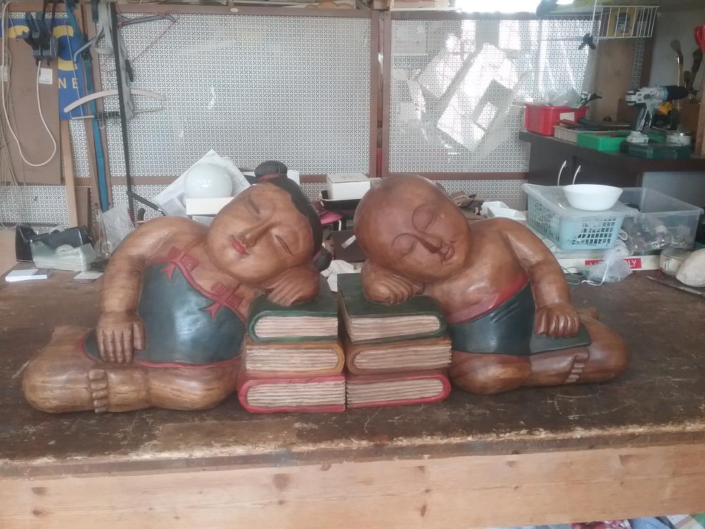 PAIRE DE BOUDDHA SERRES LIVRES