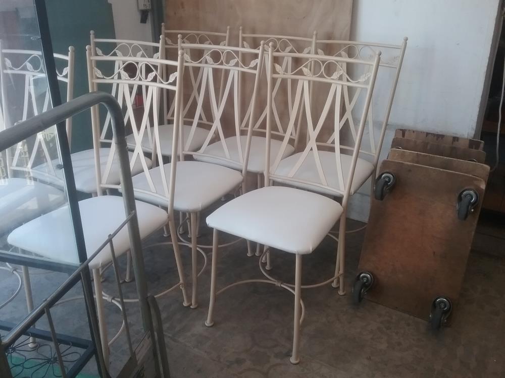 4 CHAISE METAL BEIGE