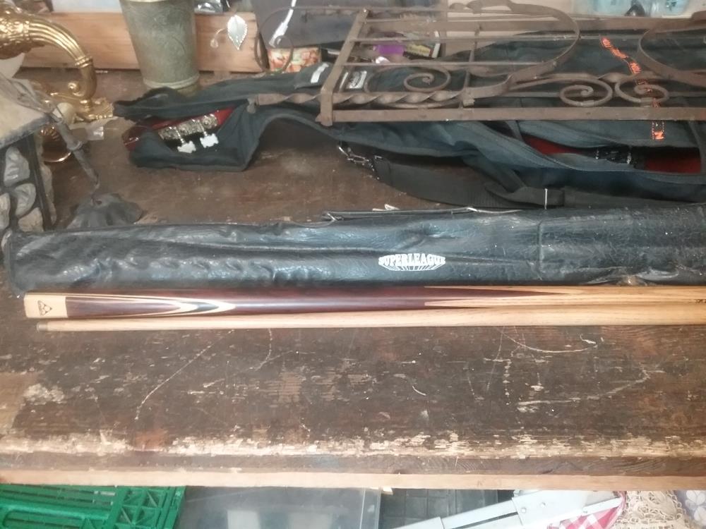 QUEUE DE BILLARD ET ÉTUI ANCIENNE