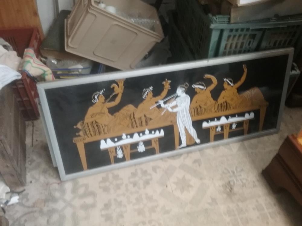 CADRE METAL GREC RETRO LUMINEUSE