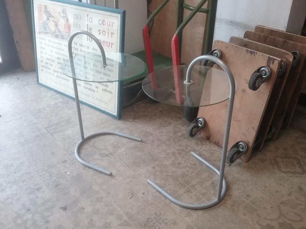 PAIRE DE CHEVETS VERRE IKEA