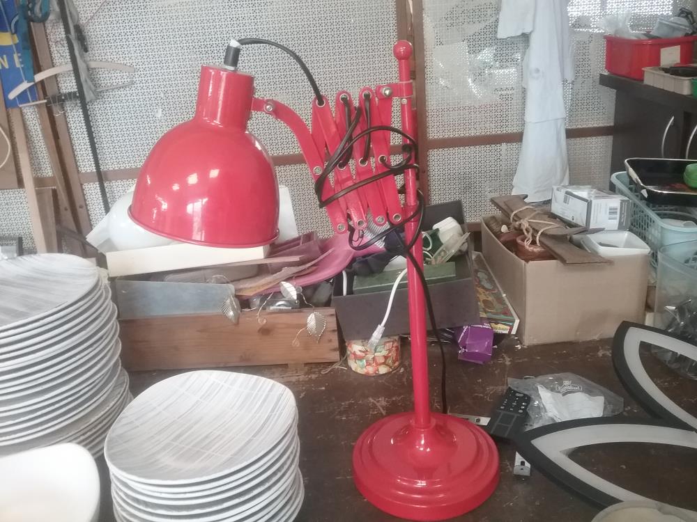 LAMPE ACCORDEON ROUGE