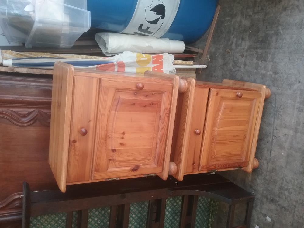 PAIRE DE CHEVETS PIN 