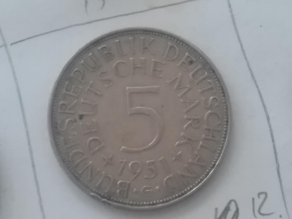 5 DM ARGENT 1951