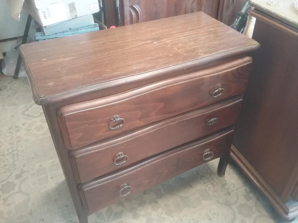 COMMODE 3T CHENE FONCE 