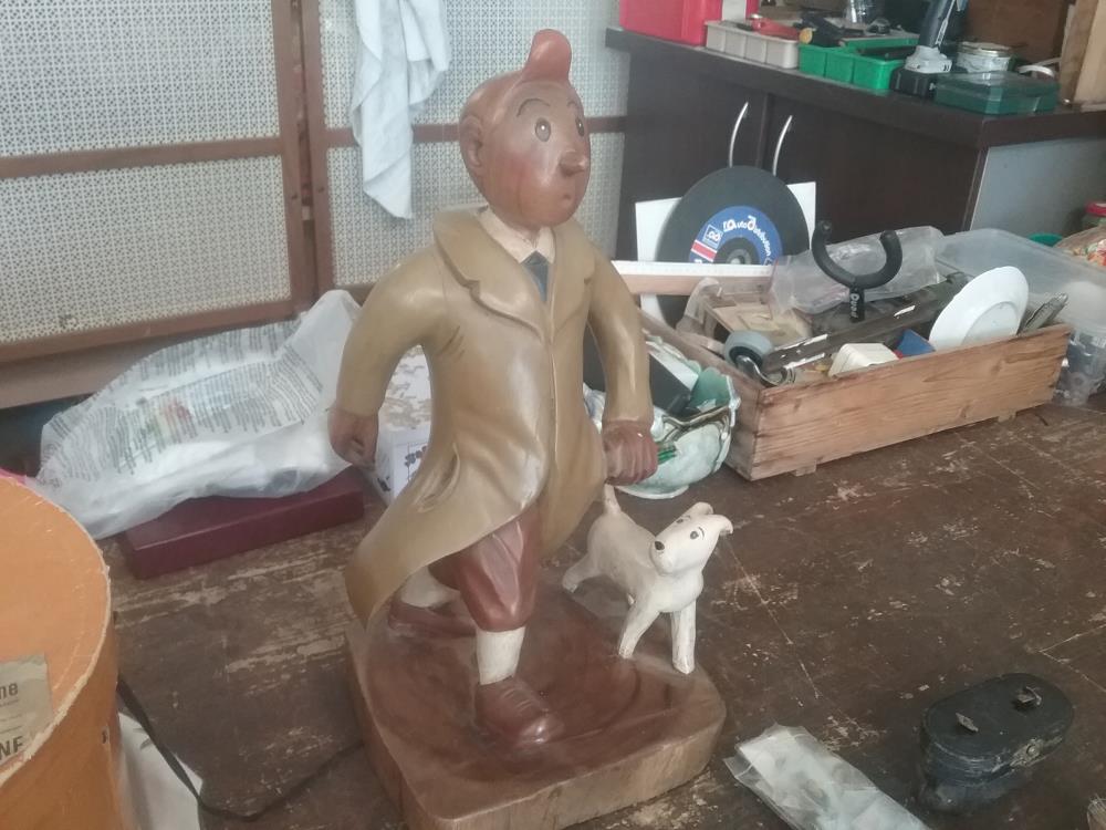 TINTIN EN BOIS 
