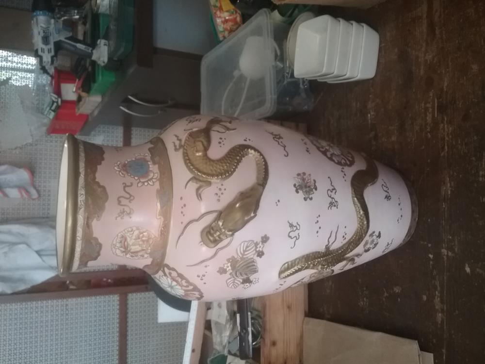 GRAND VASE ROSE CHINE 