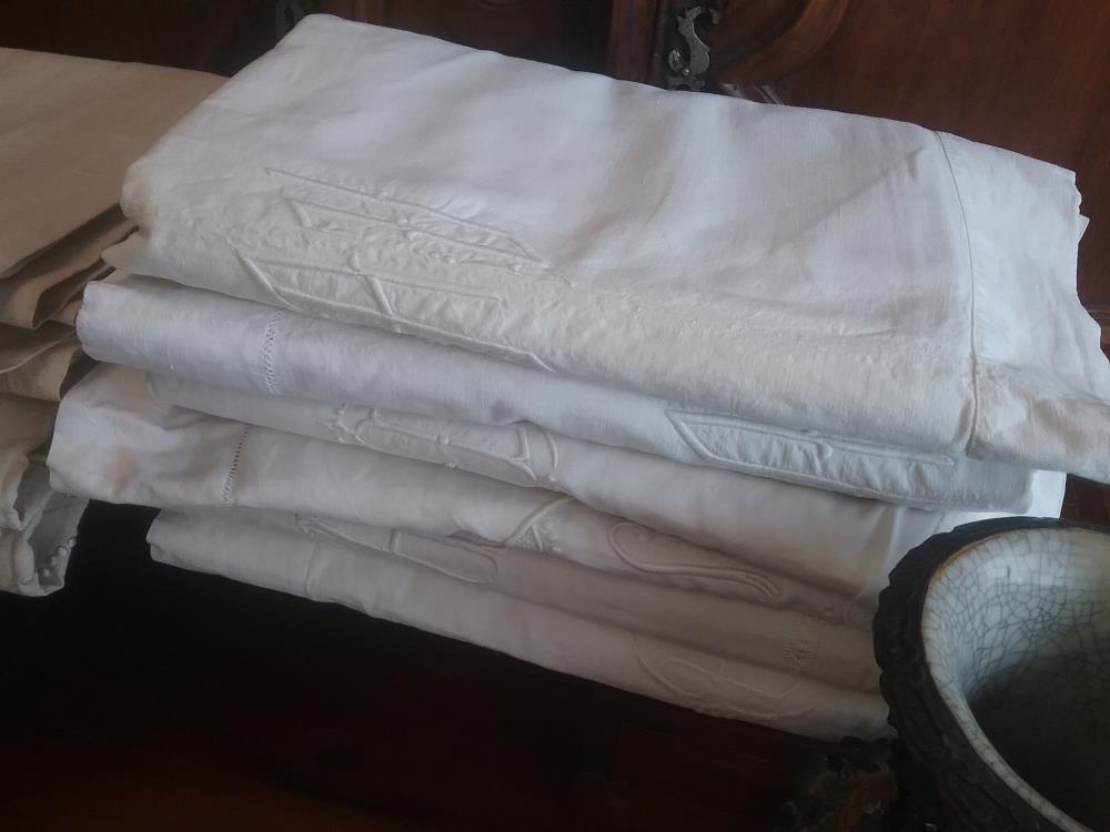 DRAP ANCIEN BLANC 