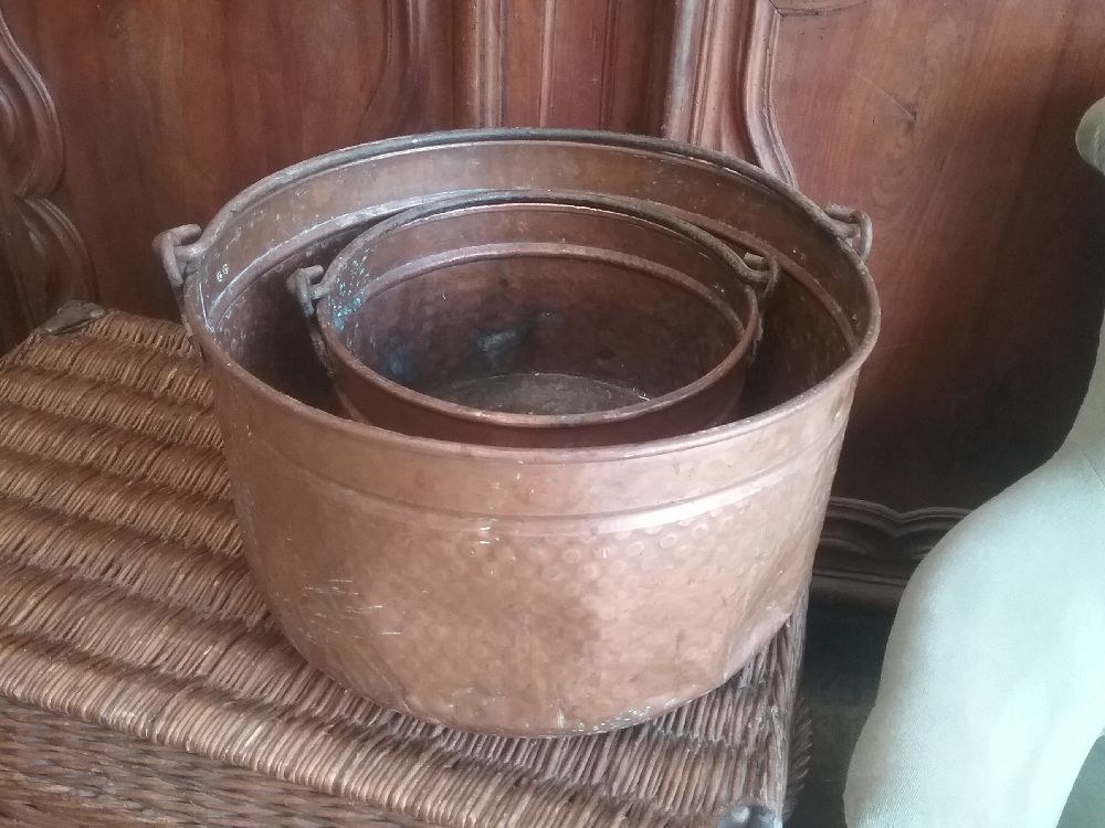 2 CHAUDRONS CUIVRE ANCIEN IRALANDE