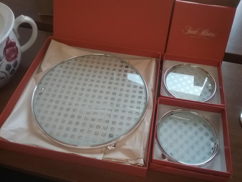 DESSOUS DE PLAT ET 2 SOUS VERRES ST HILAIRE