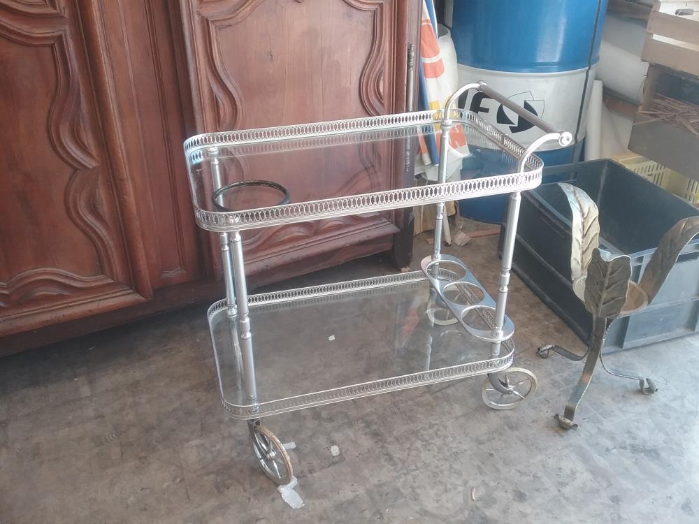 CHARIOT ARGENTE 2 NIVEAUX 