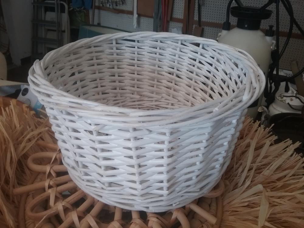 PANIER OSIER BLANC