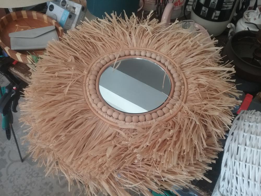 MIROIR CADRE PAILLE 
