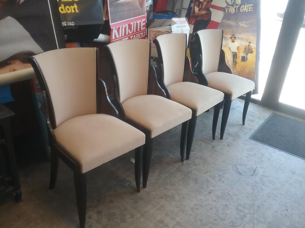 4 CHAISE ART DECO