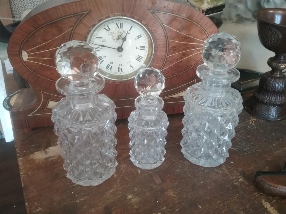 3 FLACONS CRISTAL ALSACE