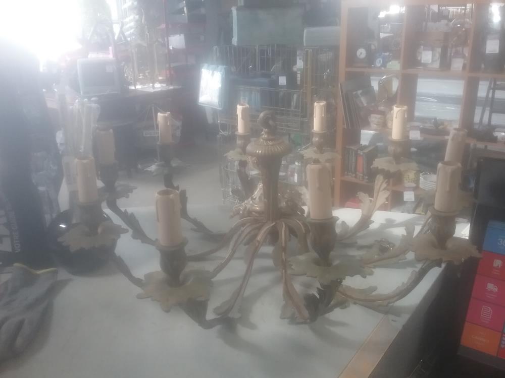 LUSTRE BRONZE 10 FEUX