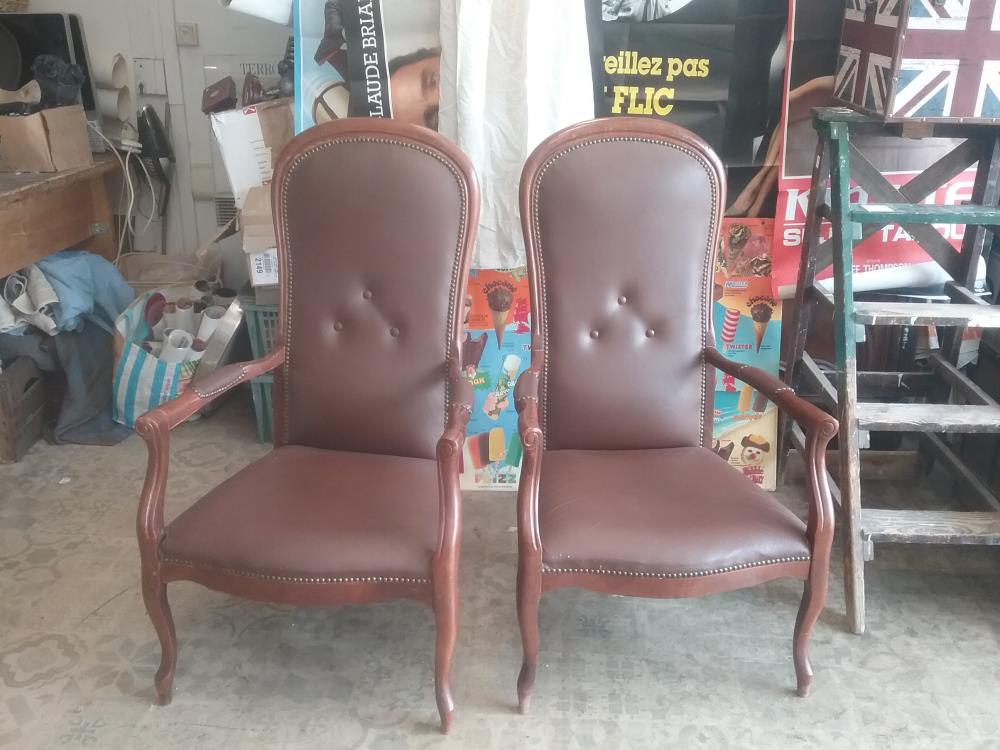 FAUTEUIL MARRON