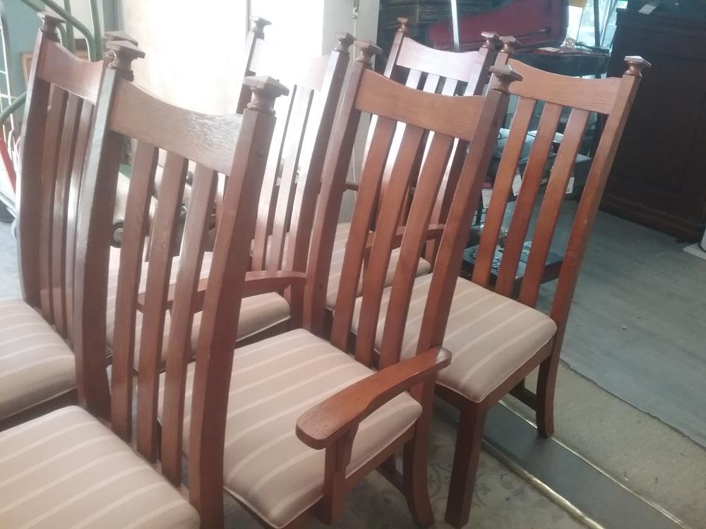 2 CHAISES ET 2 FAUTEUILS BOIS ET TISSU