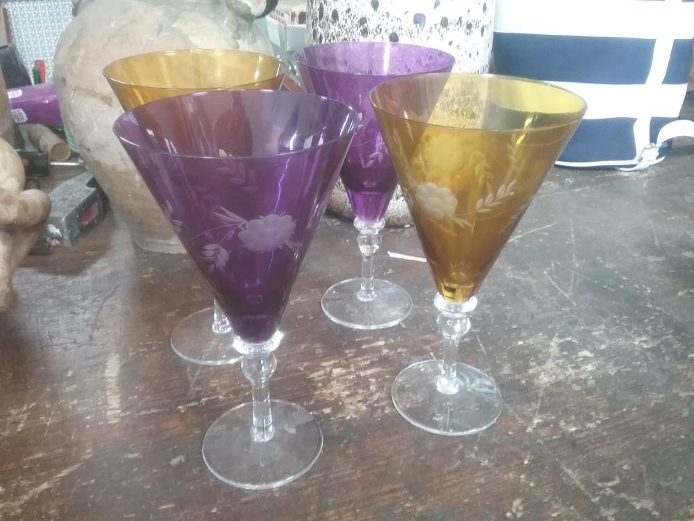 4 VERRES COULEURS
