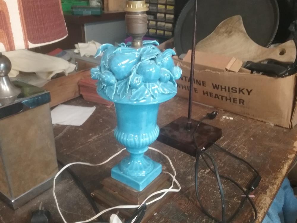 LAMPE CERAMIQUE BLEUE 