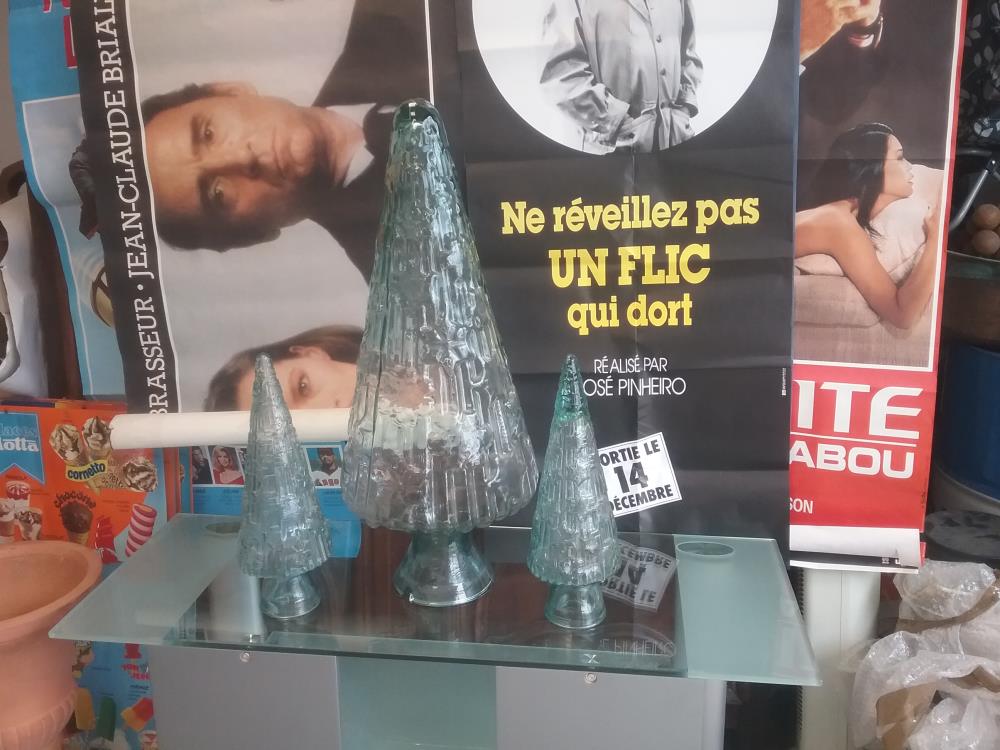 3 SAPINS NOEL VERRE 