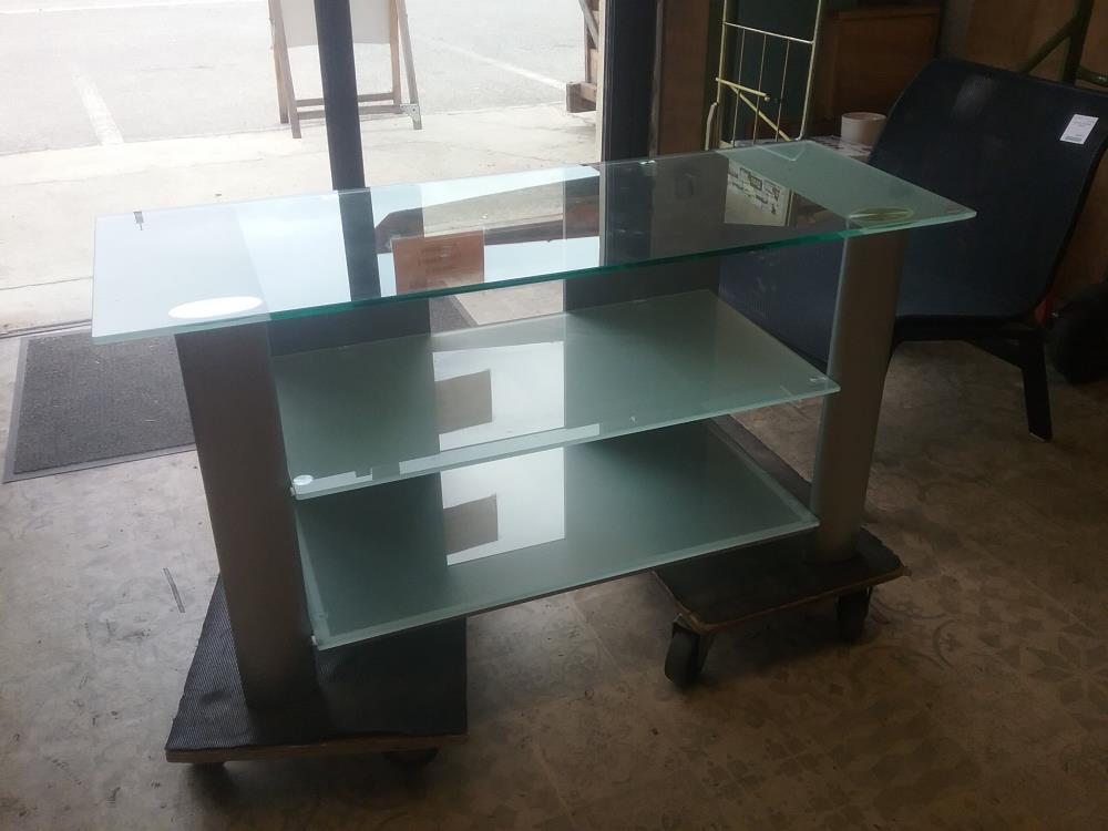 MEUBLE TV VERRE