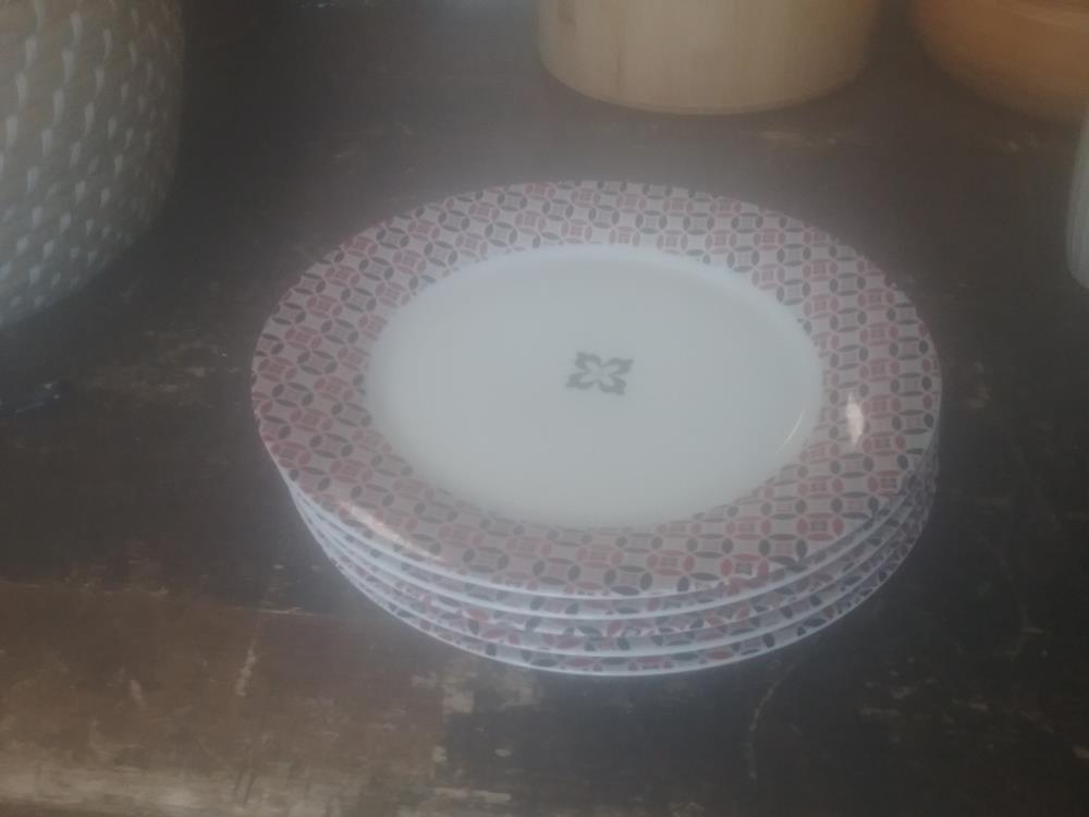 5 ASSIETTES NOIRE ROUGE