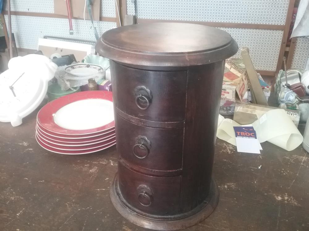 COLONNE TIROIRS BOIS EXOTIQUE 