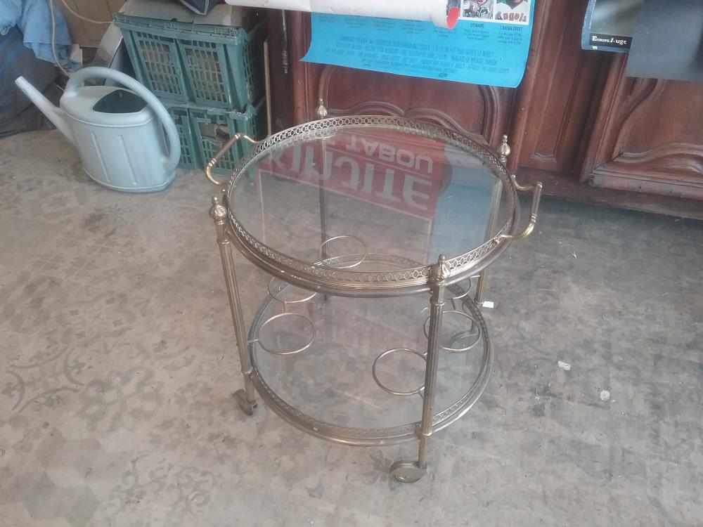 TABLE ROULANTE ALCOOL DOREE