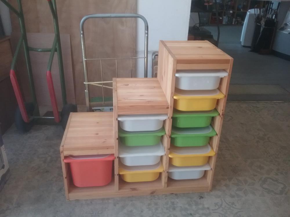 ETAGERE RANGEMENT ESCALIER PIN