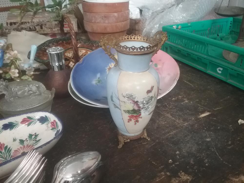 VASE PORCELAINE PEINT MAIN