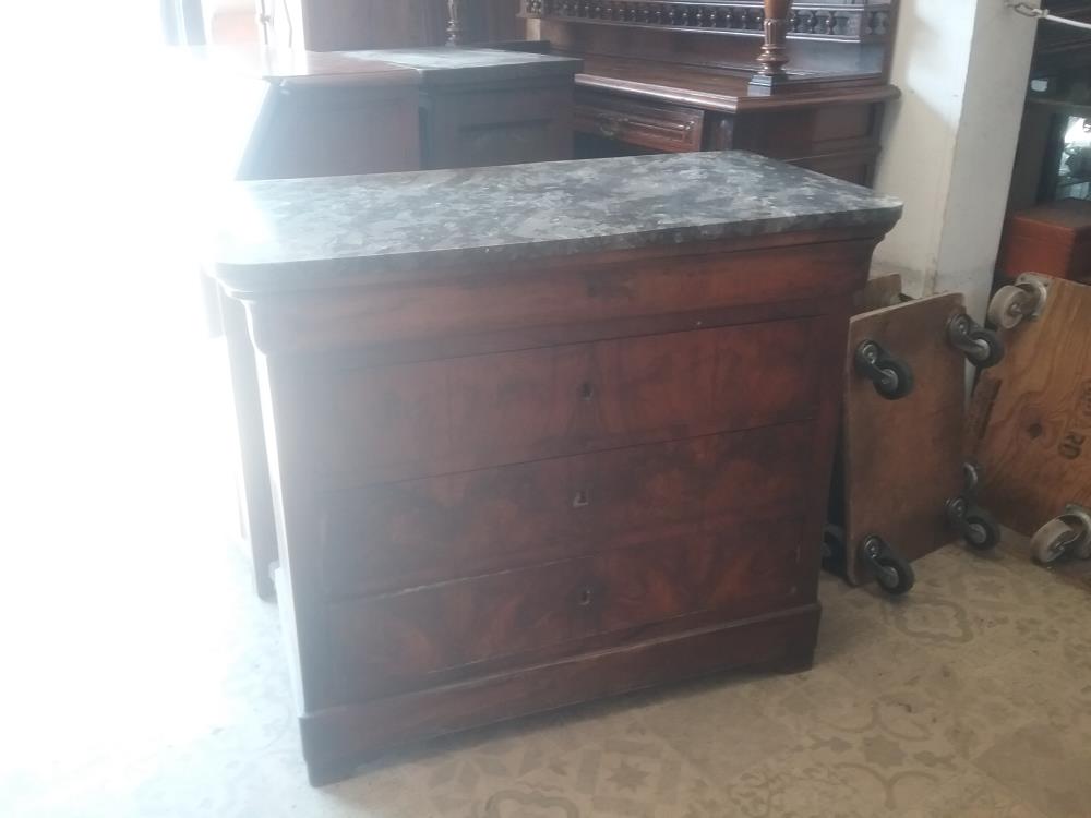 COMMODE DESSUS MARBRE 4T