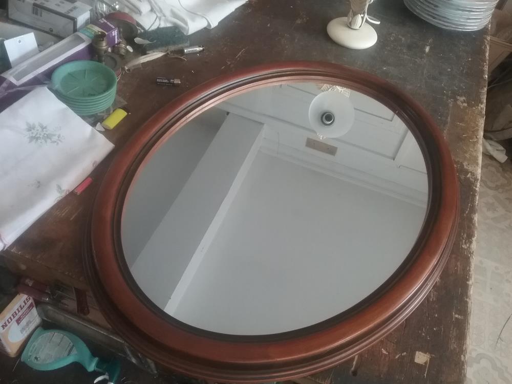MIROIR OVALE BOIS