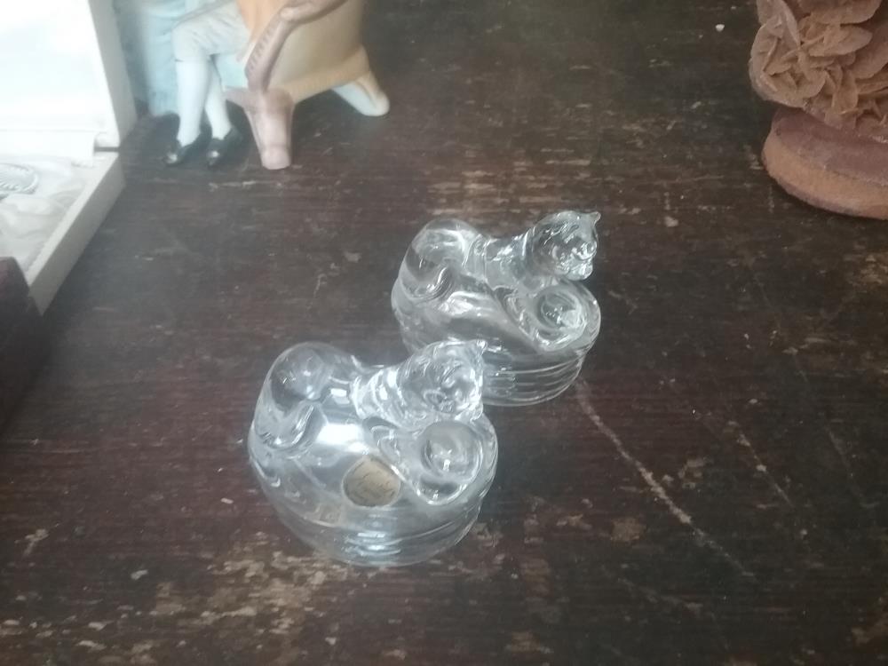 PAIRE DE CHAT CRISTAL