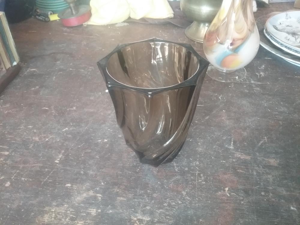VASE VERRE FUME