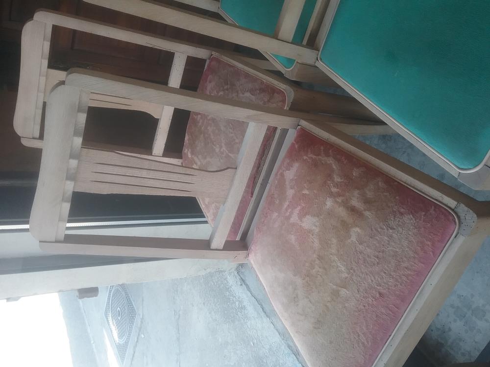 AQA PAIRE DE CHAISES ROSES SABLEES