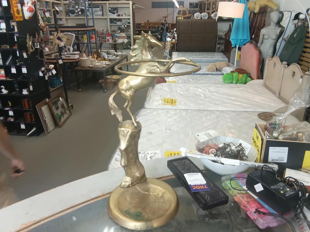 PORTE PARAPLUIE BRONZE CHEVAL