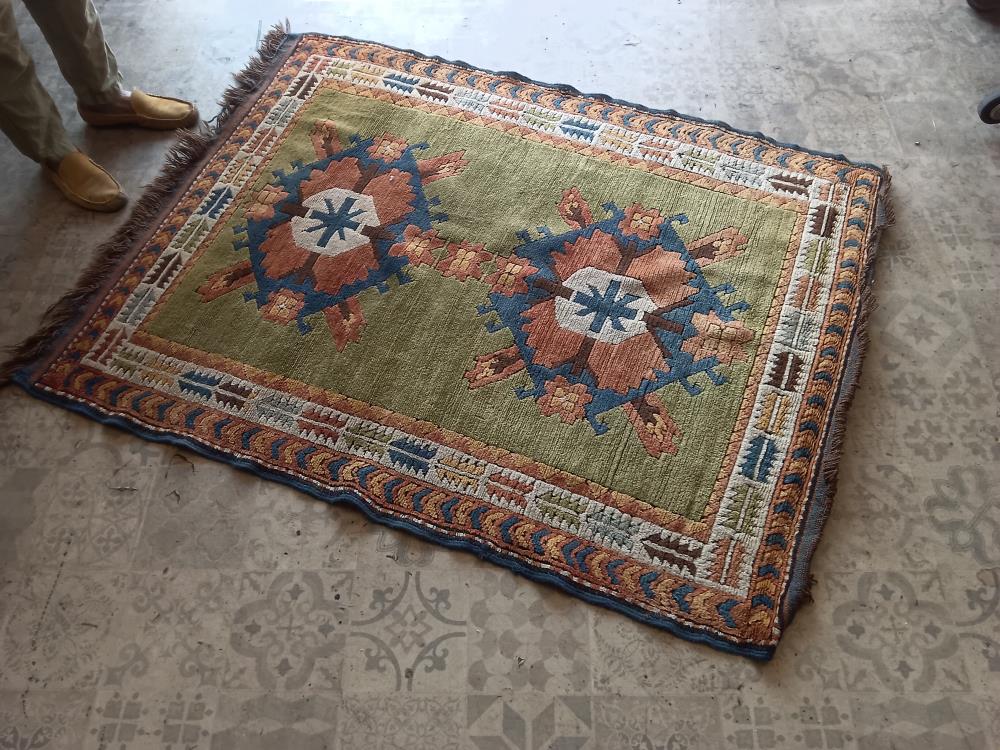 PETITTAPIS KILIM VERT 125X160