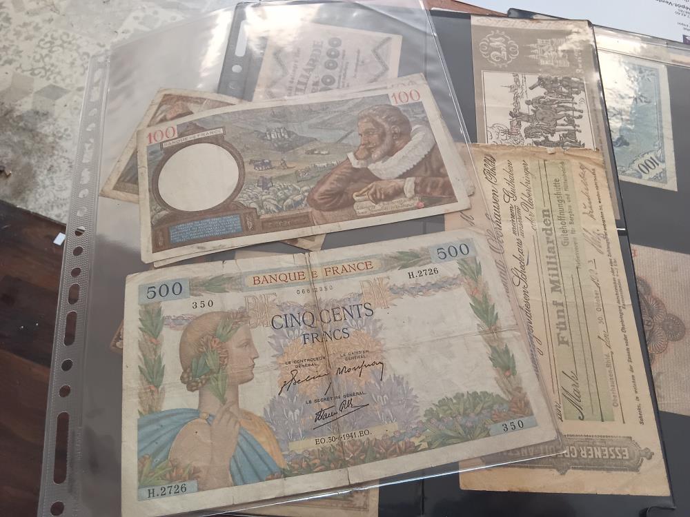 105 BILLETS ALLEMANDS ET DIVERS